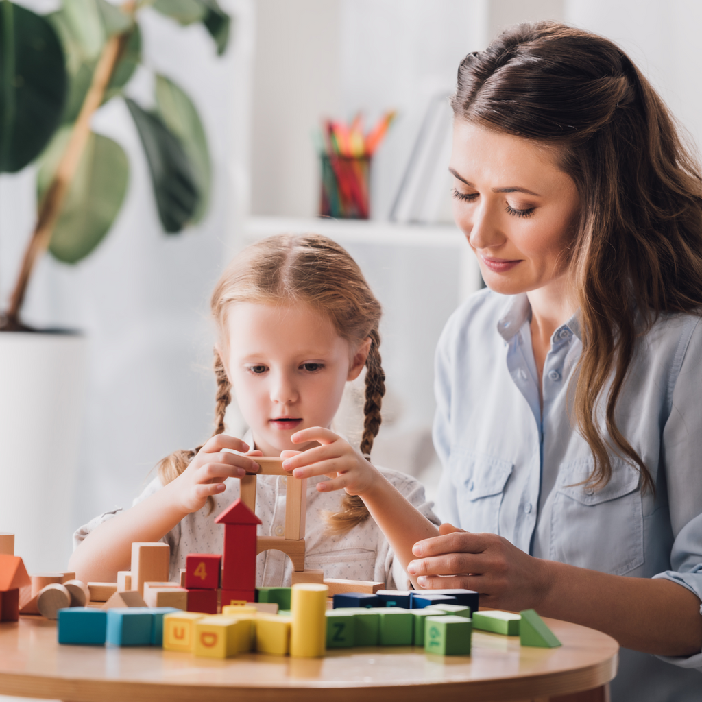 Mum playing with child