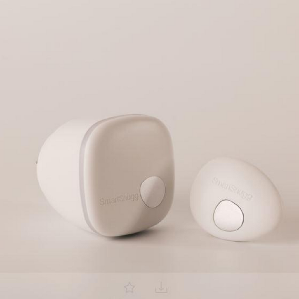 SmartSnugg SmartPebble the low-energy Bluetooth transmitter of your child's internal sleeper temperature and sleeping position. Baby monitor - Temperature monitor - Position monitor - Shop Snooze