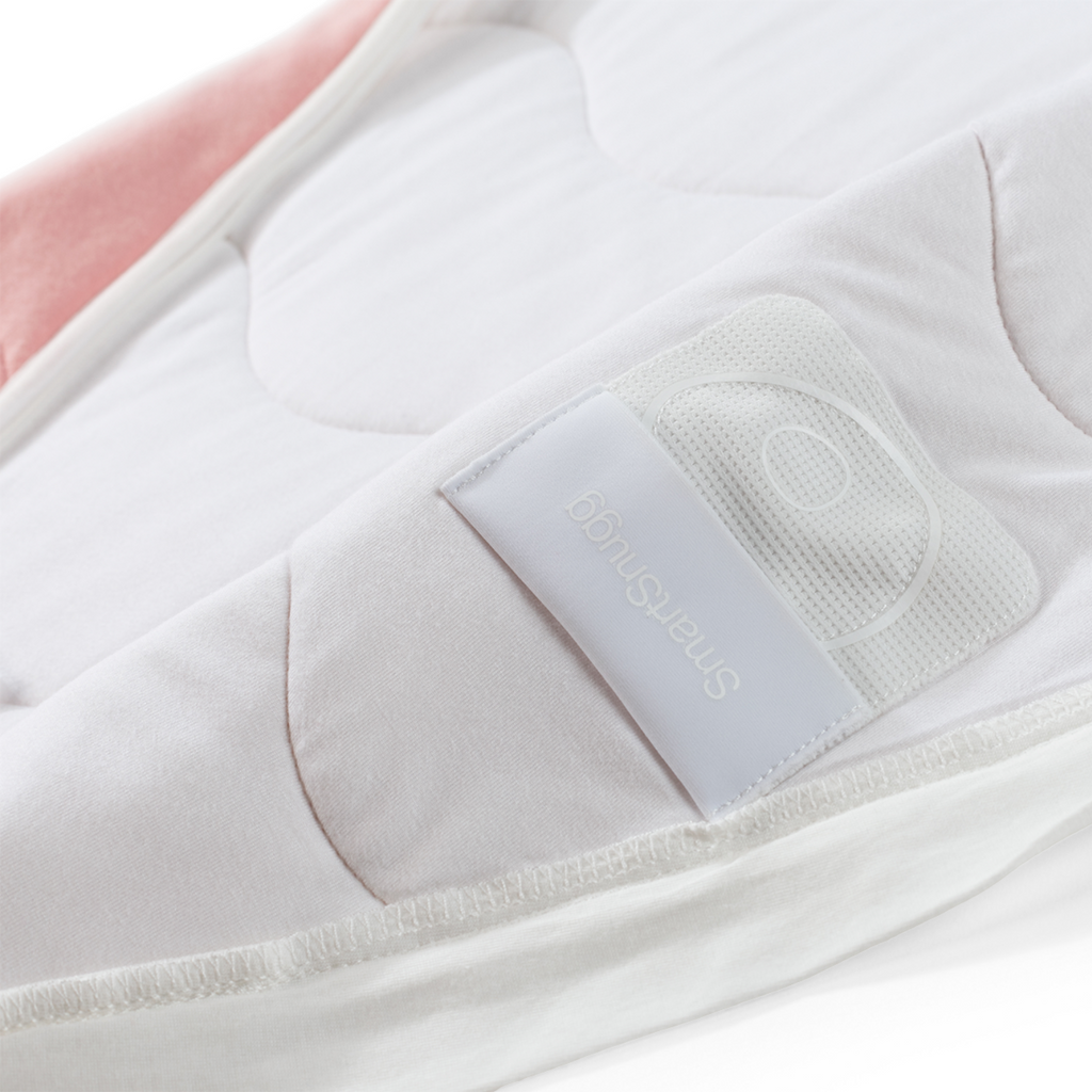 SmartSnugg SmartSleeper in blush pink with monitoring system baby and toddler sleeping bag and swaddle