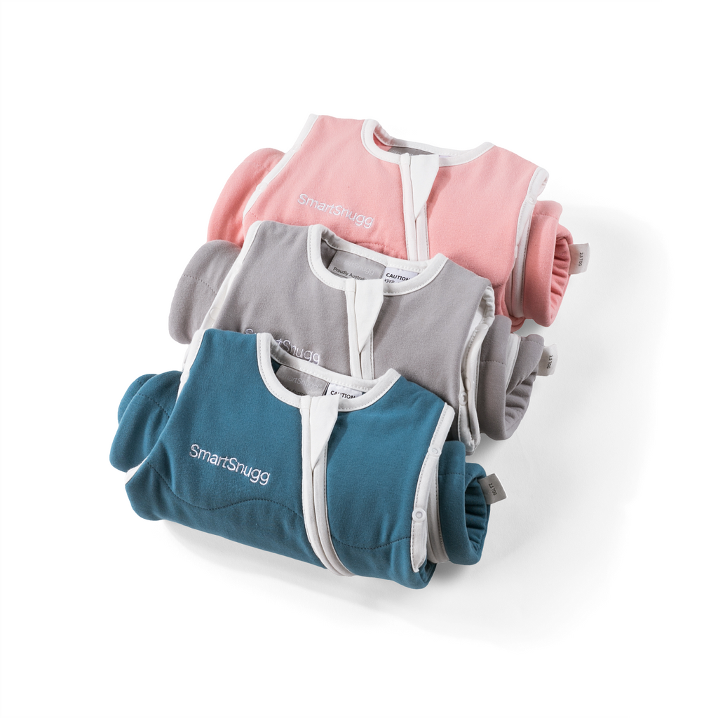 SmartSnugg SmartSleeper with double zip, cotton and bamboo baby and toddler swaddle bag / sleeping bag